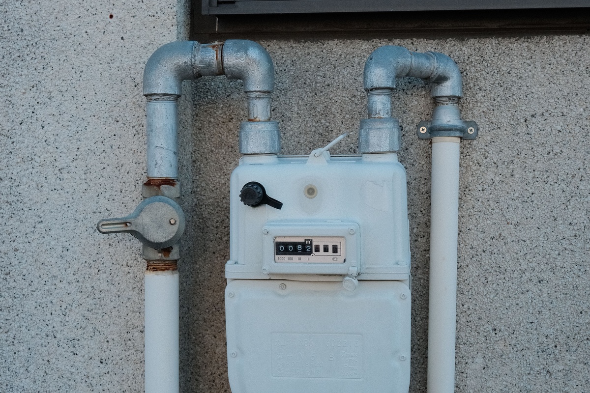 Residential gas meter in Japan