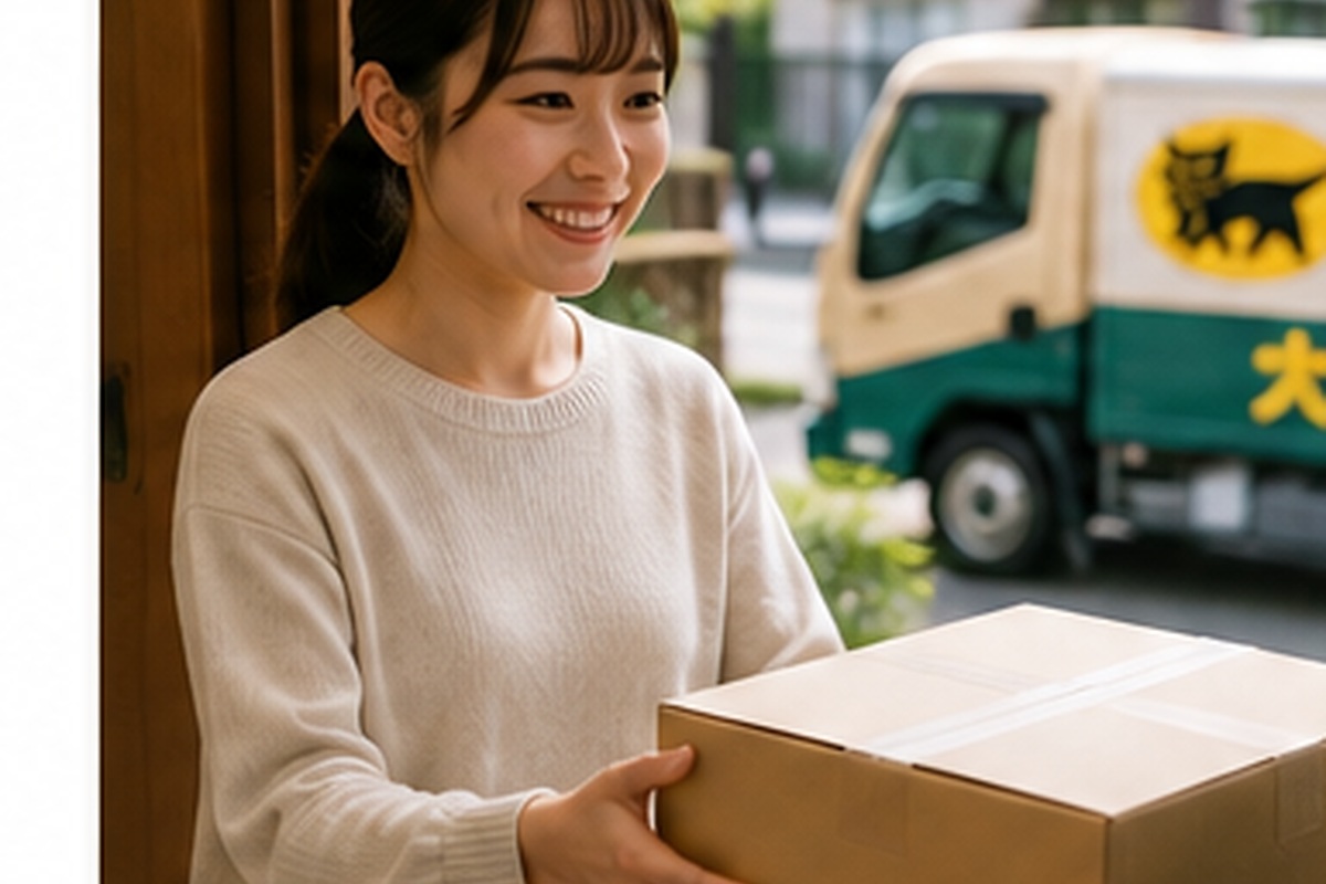 Home parcel delivery in a residential neighborhood