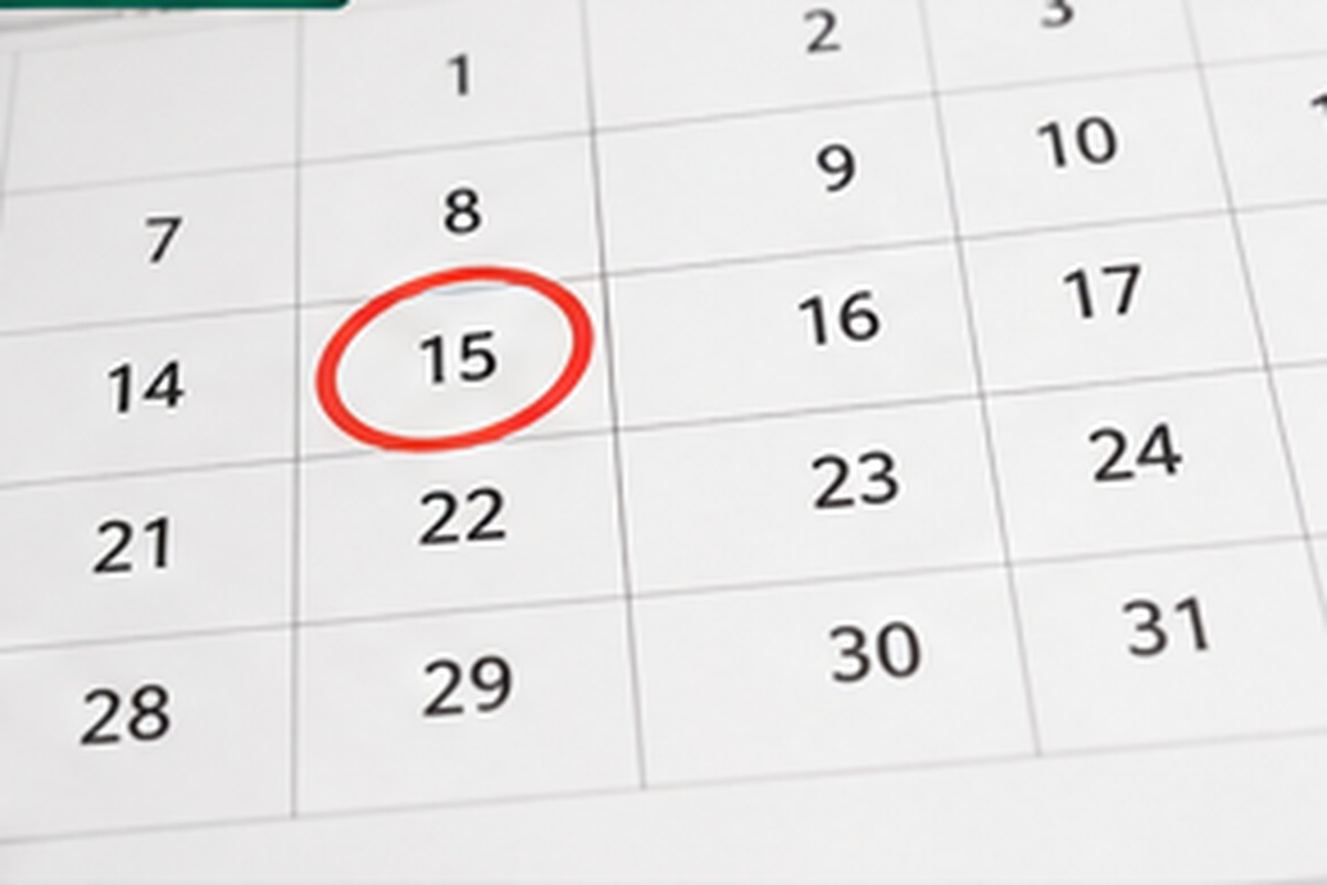 Calendar marking an important re-entry deadline