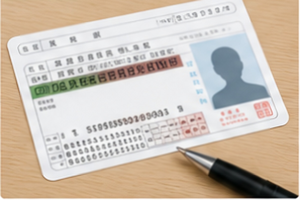Japanese driving licence card after issuance