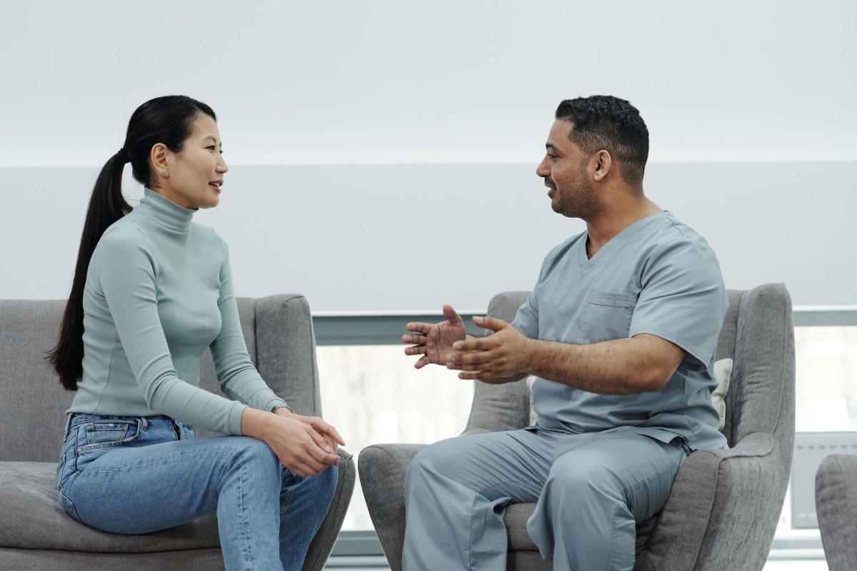Doctor speaking with a patient during a medical consultation