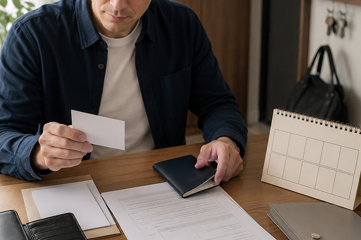 Resident preparing official documents for marriage registration in Japan