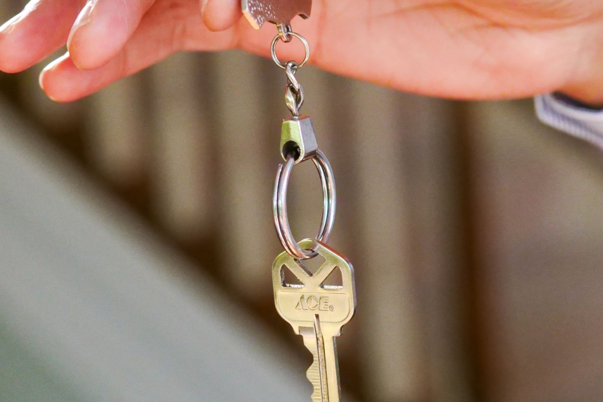 Apartment keys ready to be returned at the end of a tenancy