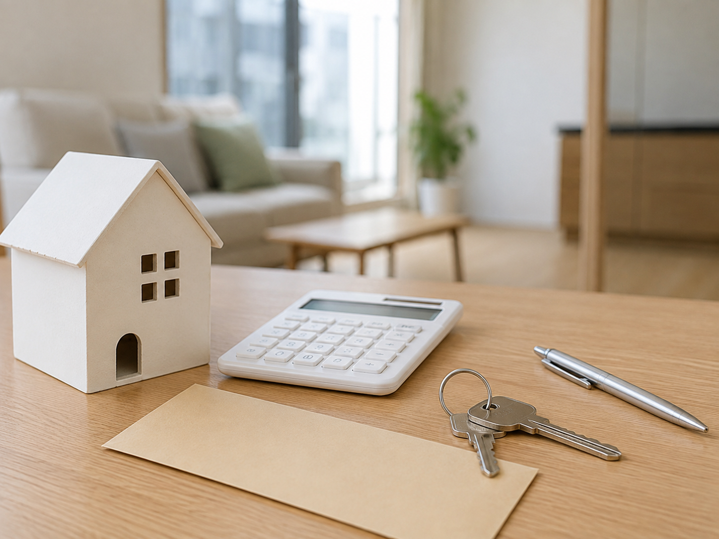 House model and calculator representing move-in fees and guarantor costs
